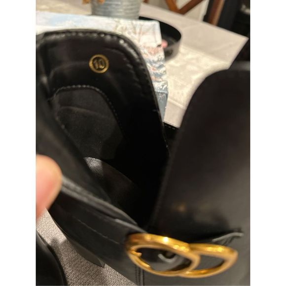 JayGate Womens Pointed Toe Side V Cutout Ankle Chunky Block Heel Boots - Picture 9 of 9